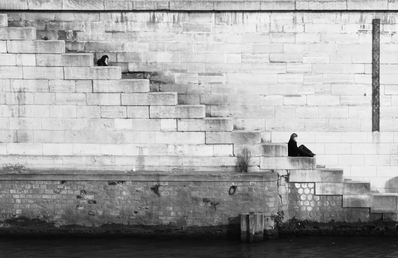 Treppe am Fluß